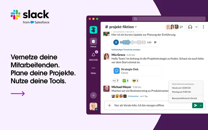 Screenshot von Slack For Desktop auf dem iPhone 7