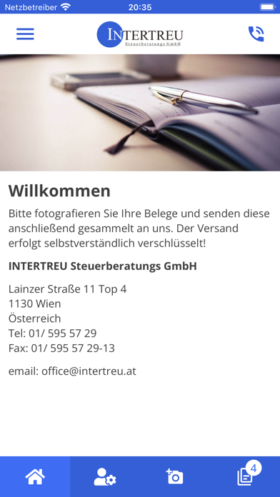 Intertreu Steuerberatungs GmbH Screenshot