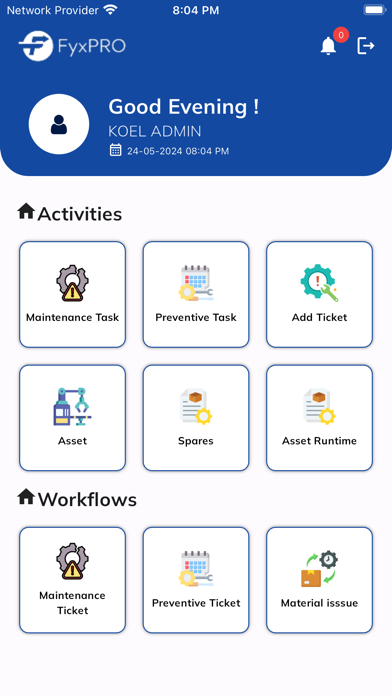 MSAF-CMMS Screenshot
