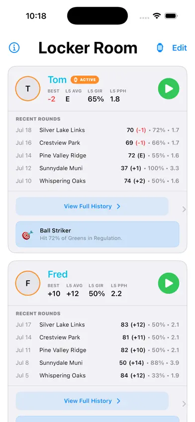 StatsLensGolf screenshot 3