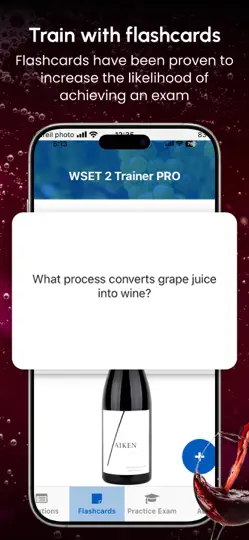 Capture d'écran de WSET 2 Trainer Pro sur iPhone 5