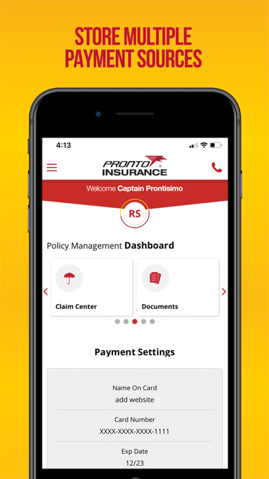 Pronto Insurance Screenshot