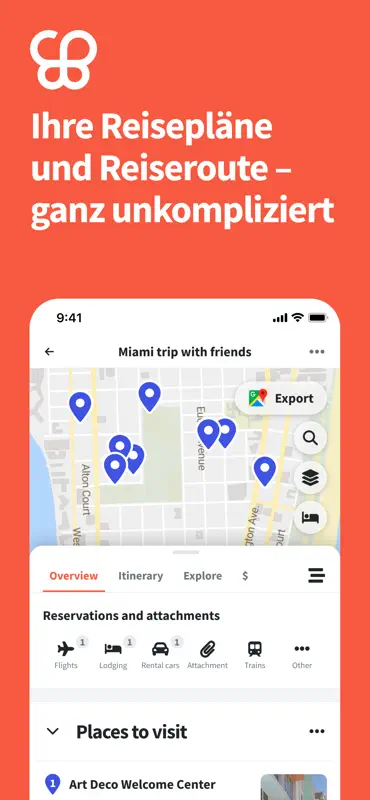 Wanderlog - Reiseplaner App screenshot 1 of 10