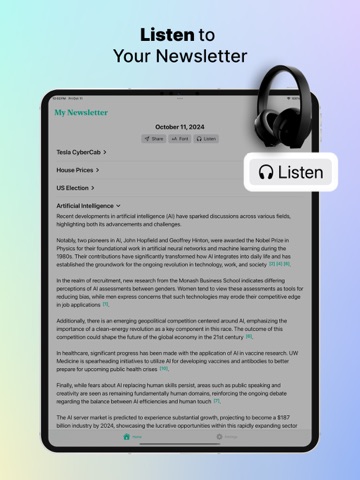 Recaply AI: Your News Agent iPad screenshot