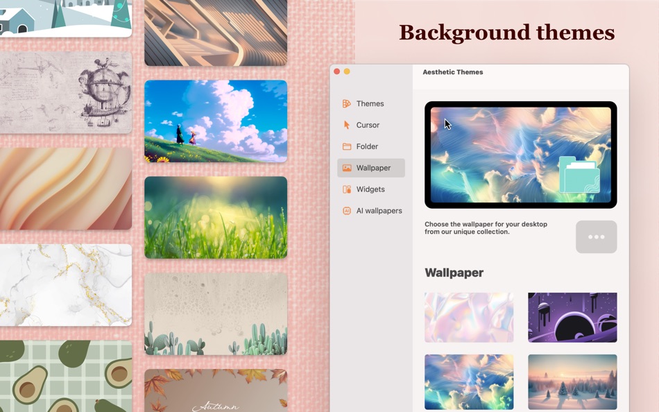#8. Aesthetic Background Themes (macOS) Podle: Simpledio, LLC