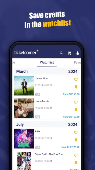 Ticketcorner - Event Tickets Screenshot