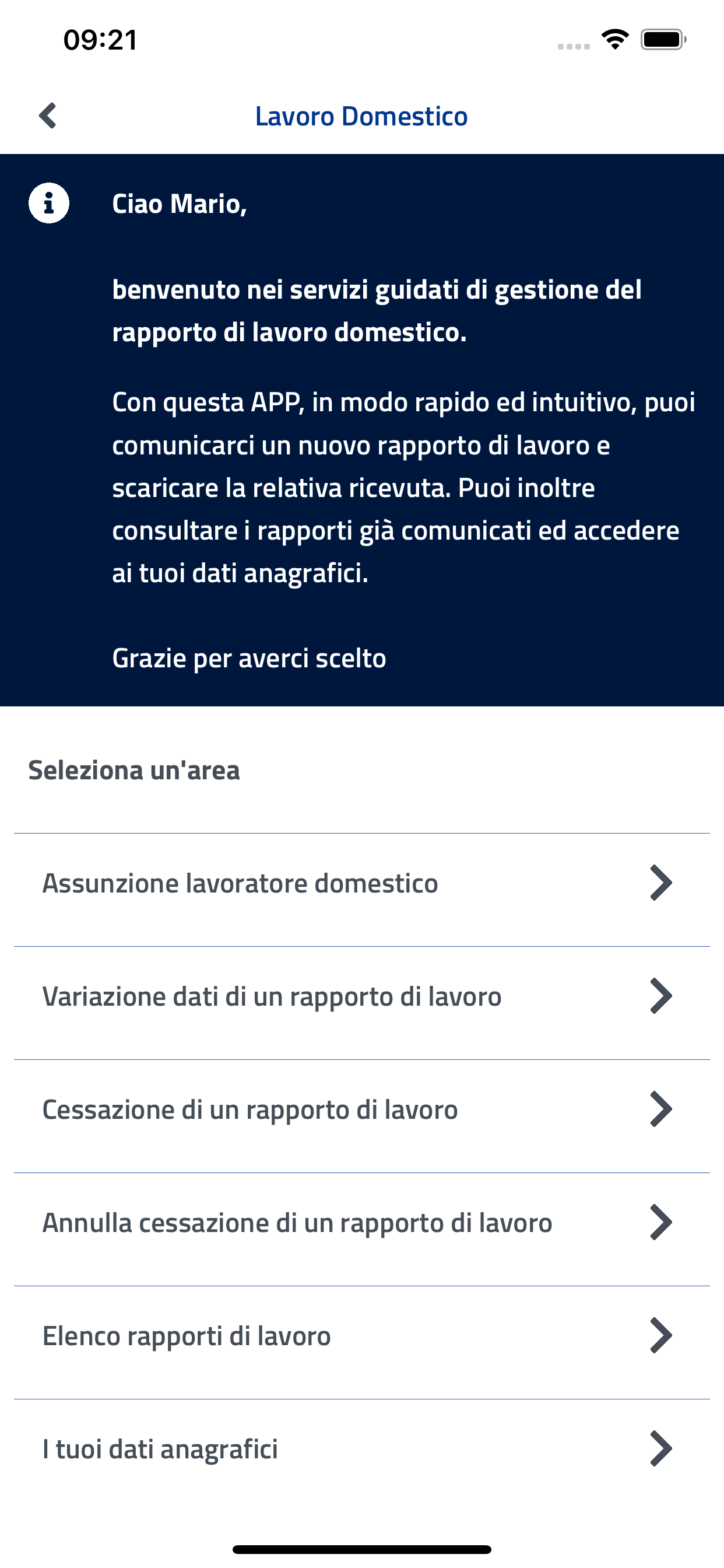 INPS mobile