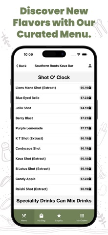 Southern Roots Kava Bar iPhone screenshot