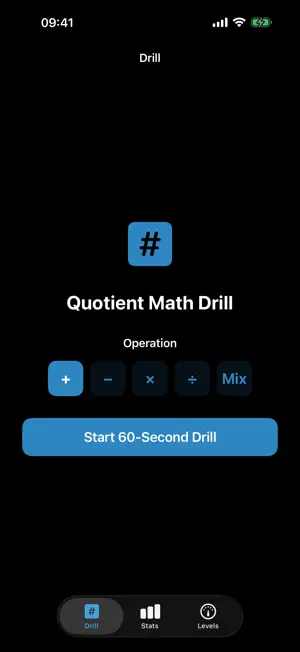 Quotient Math Drill screenshot 1