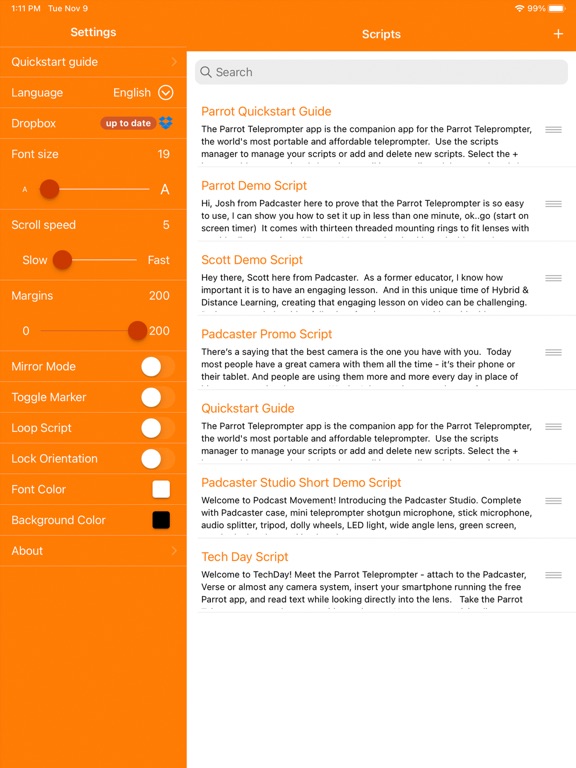 Screenshot #5 pour Parrot Teleprompter