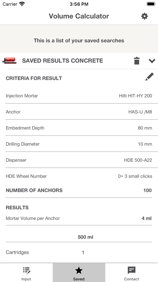 #5. Hilti Volume Calculator (iOS) 来自: Hilti AG