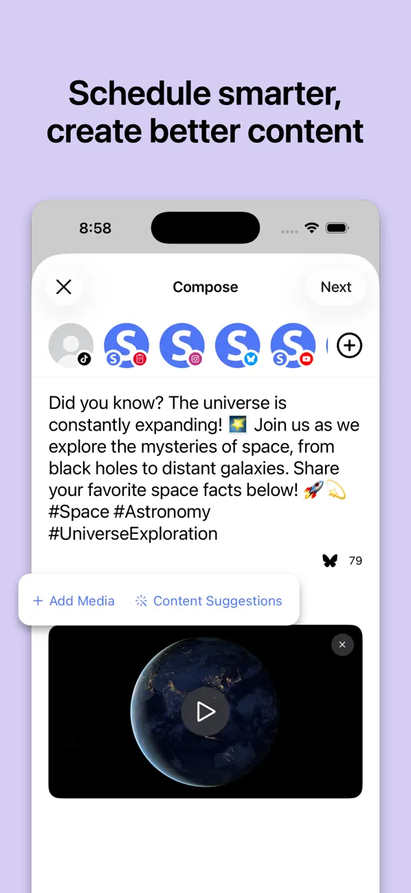 Screenshot #2 pour Smart Post: Social Scheduler