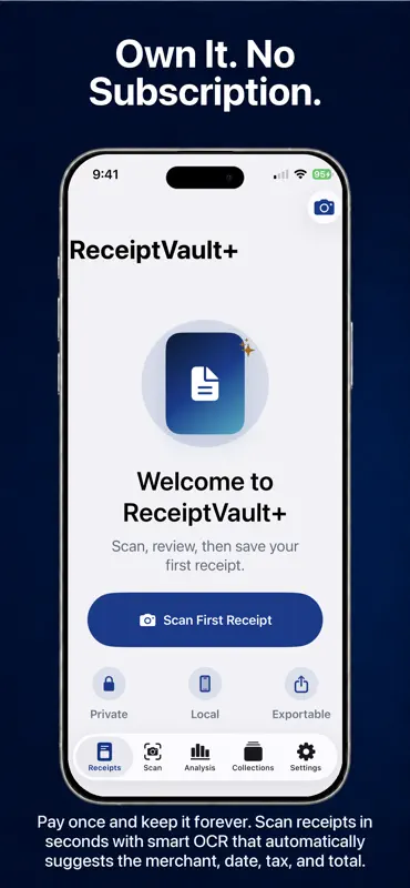 ReceiptVault + screenshot 1 of 10