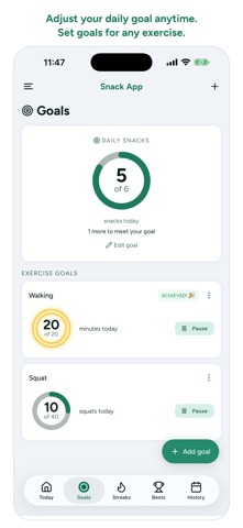 Snack App: Exercise Reminders Screenshot 4 of 9