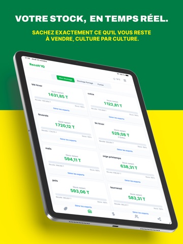 Recolt'IQ iPad screenshot