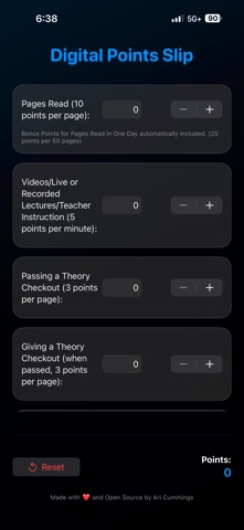 Points Slip Screenshot 1 of 3
