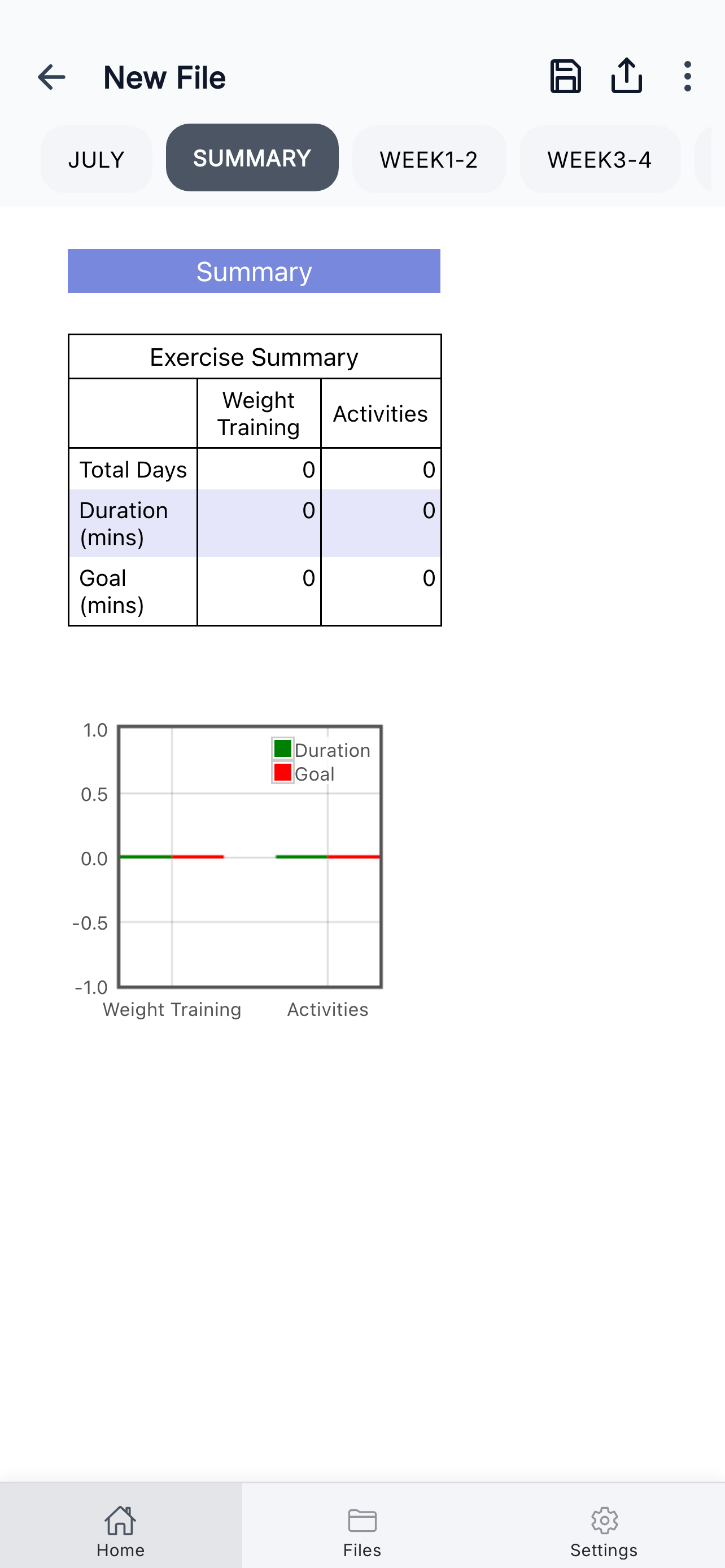 Fitness Planner screenshot 3