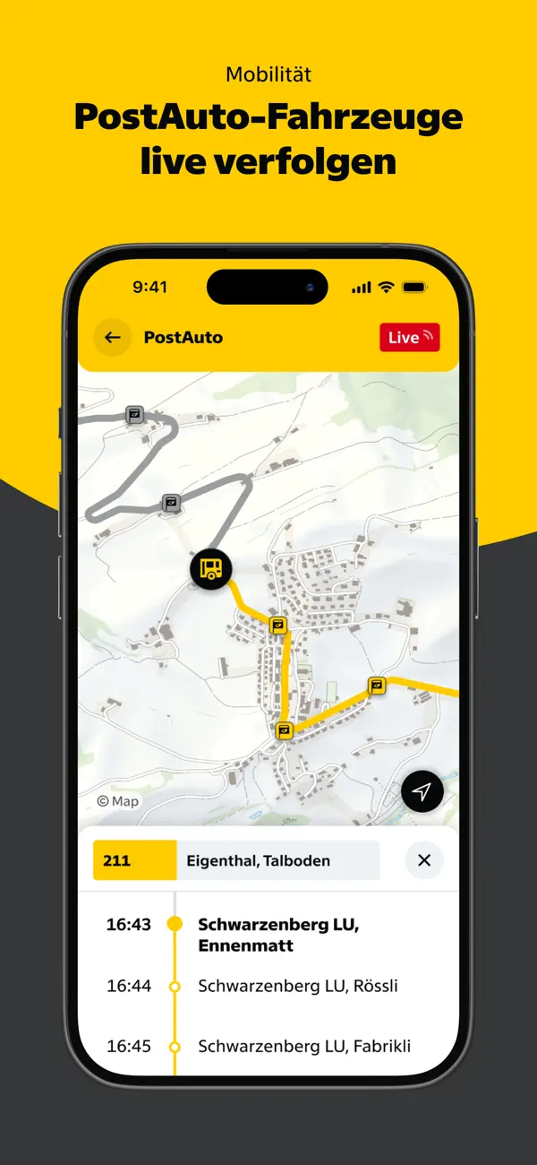 Die Schweizerische Post iPhone App Screenshot 6 – Dienstprogramme