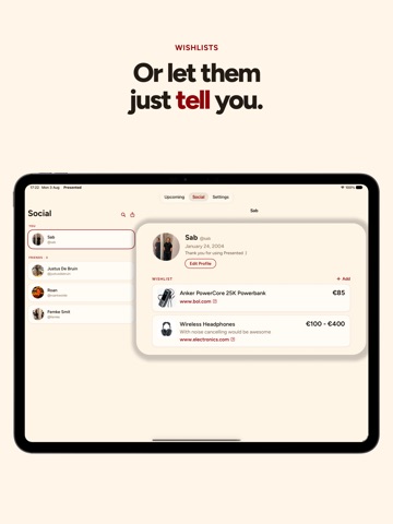 Presented: Birthday Countdown iPad screenshot