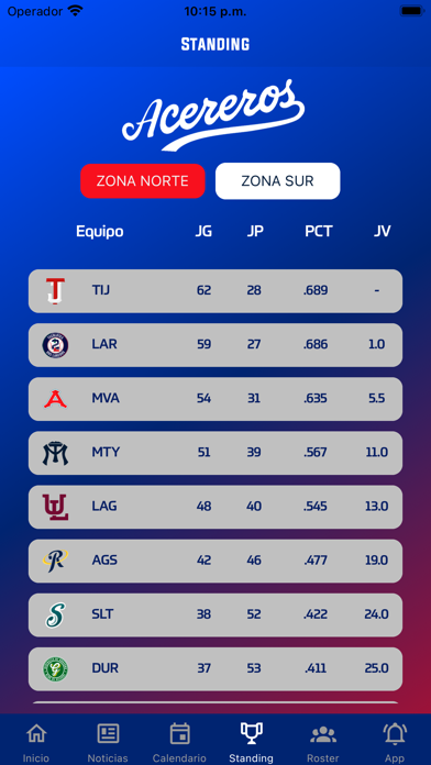 Acereros de Monclova Oficial Screenshot