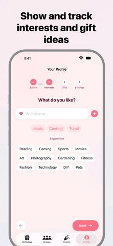 Gather - Birthday Planner Screenshot 9 of 10