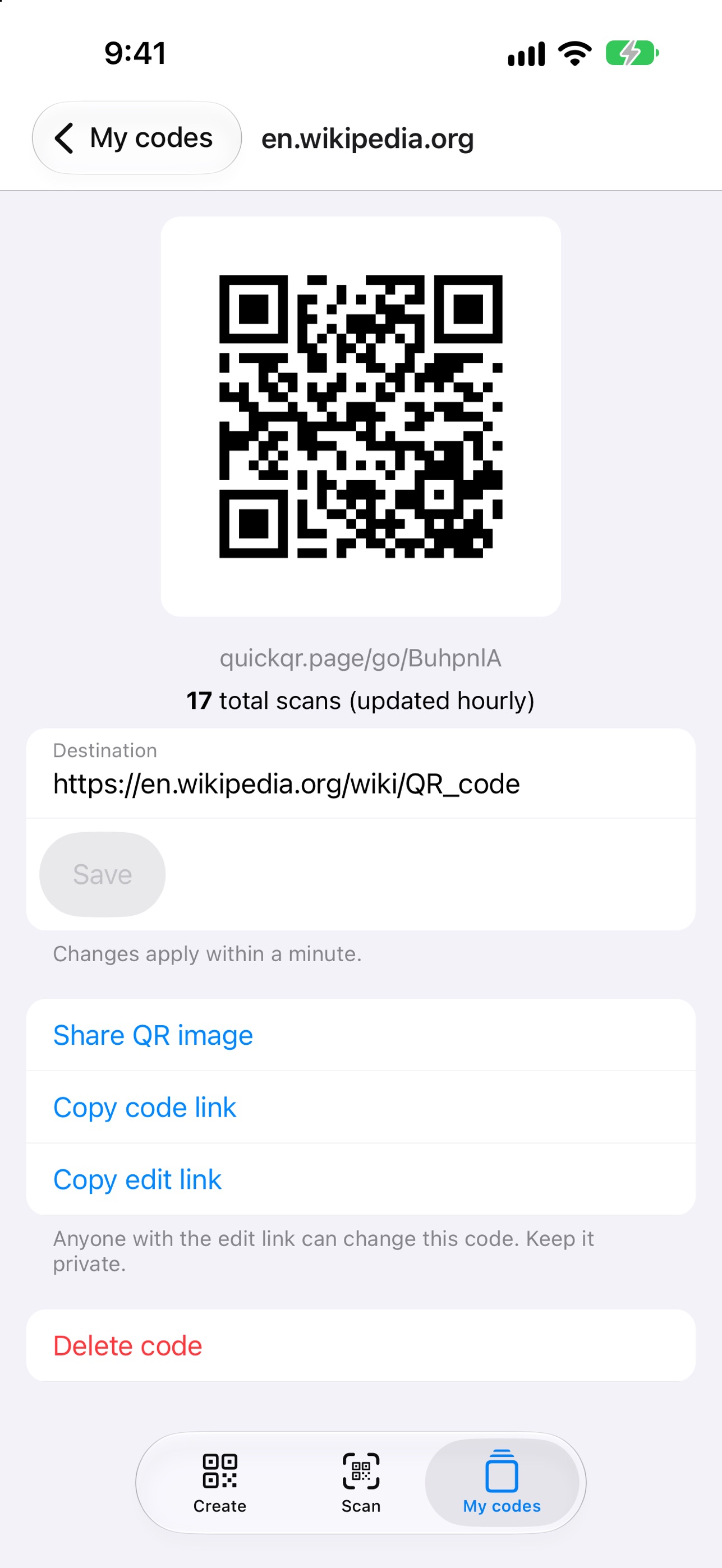 Screenshot 7 of QuickQR – QR Code Generator
