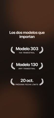 Trimio: Impuestos Autónomo iPhone screenshot