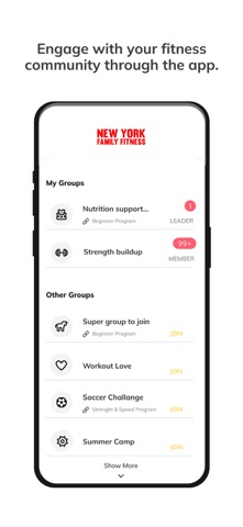 New York Family Fitness iPhone screenshot