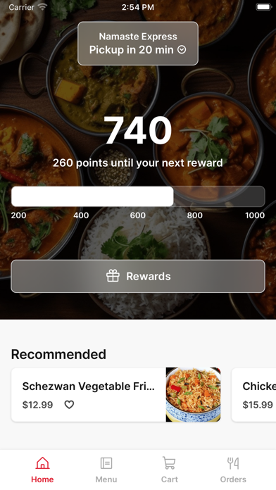 NamasteXP iPhone screenshot 1 - Food & Drink app