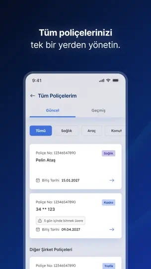 Sigortam Cepte–Anadolu Sigorta iPhone Ekran Görüntüsü 3