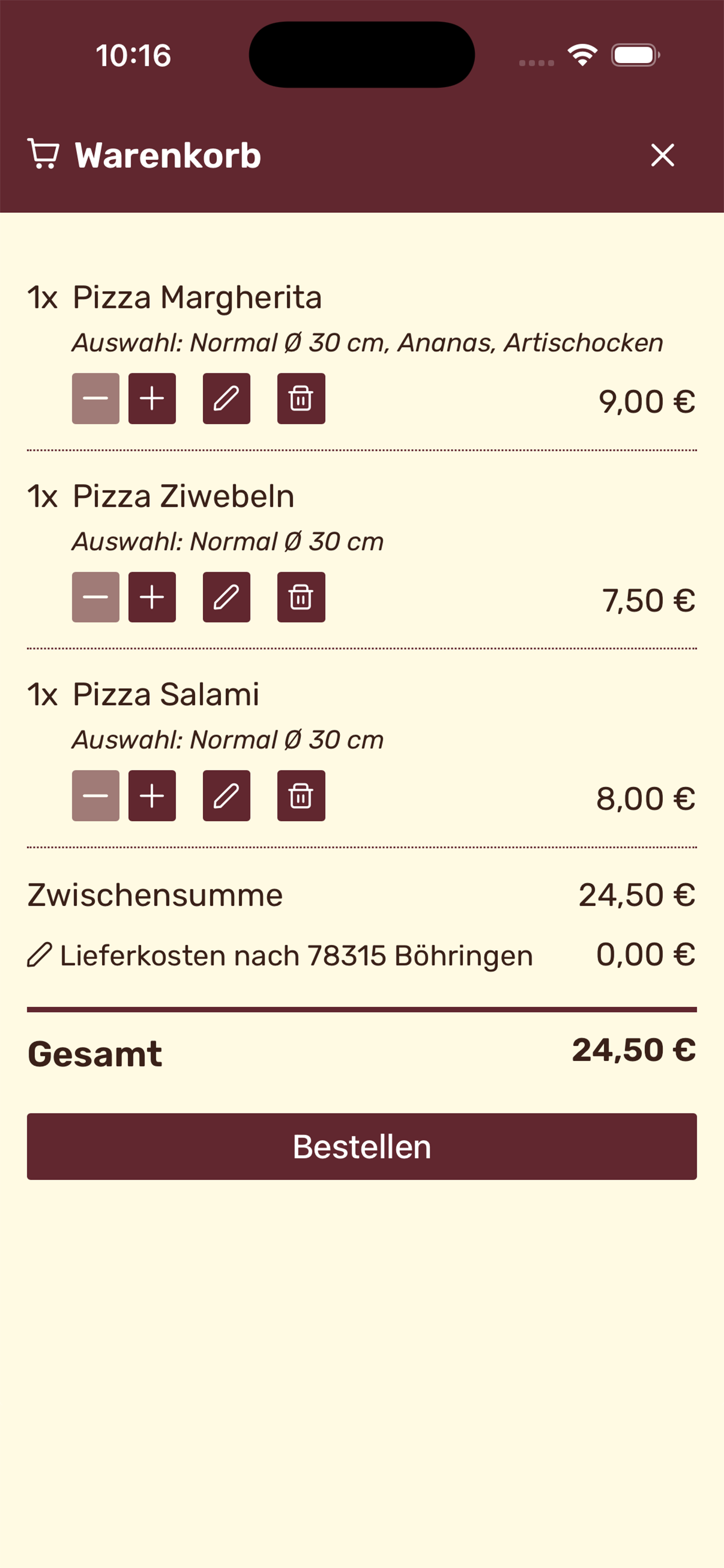 Pizza König Steisslingen screenshot 6