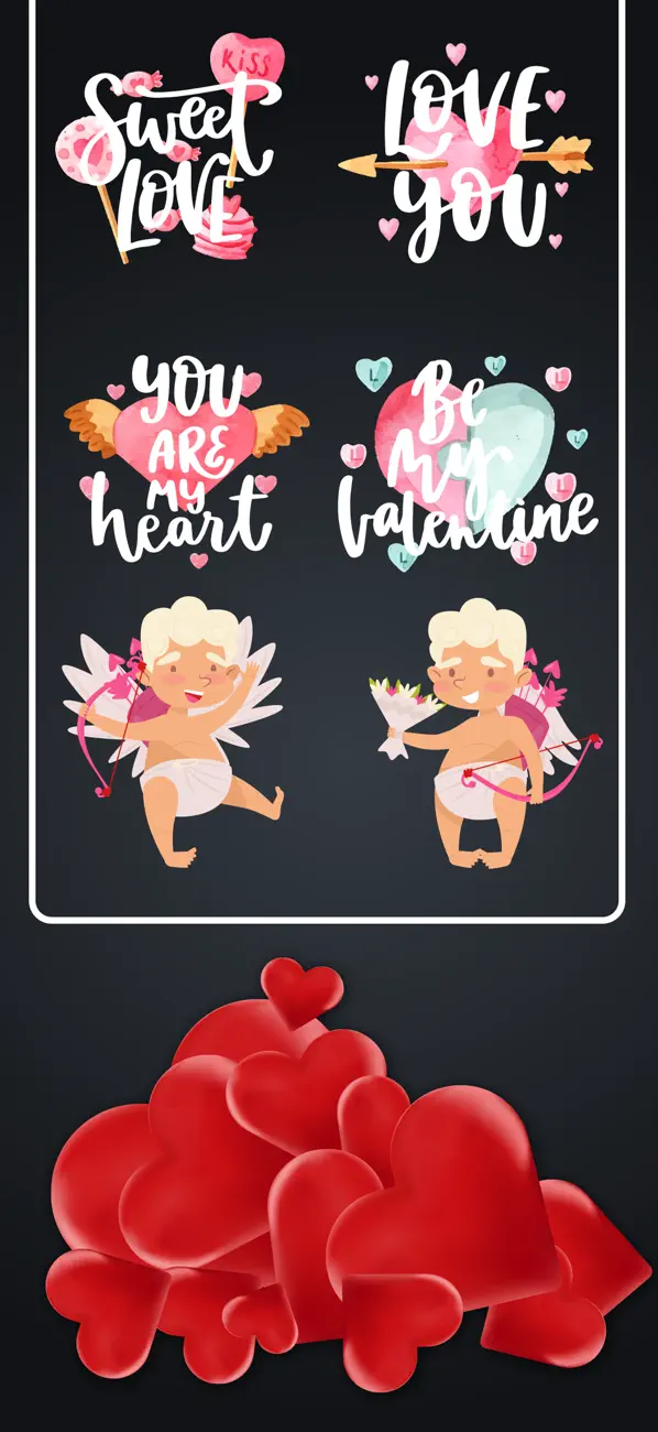 Screenshot #2 pour Valentine's Day Stickers!!