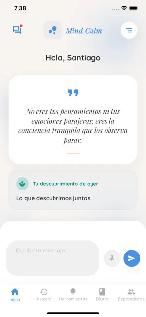 Mind Calm: Anxiety & Sleep IA screenshot 2