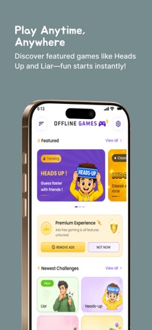 Offline Games: No WiFi Party iPhone screenshot