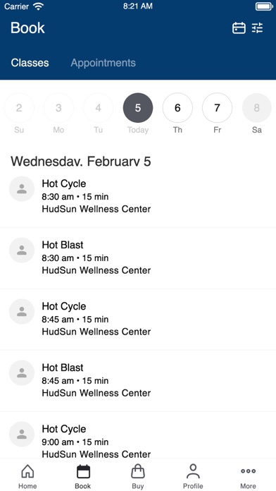 HudSun Wellness Center Screenshot
