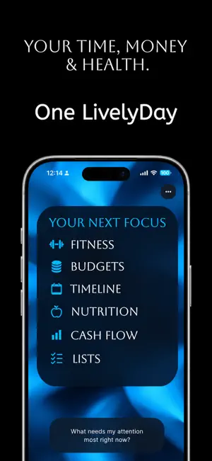 LivelyDay: Time, Money, Health screenshot 1