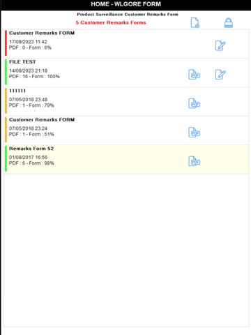 WLGORE FORM iPad screenshot