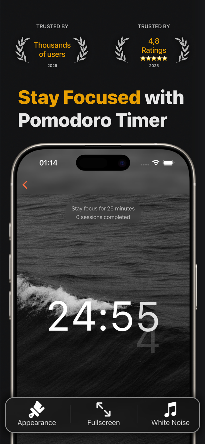 Pomodoro Timer: PomoDone screenshot 1