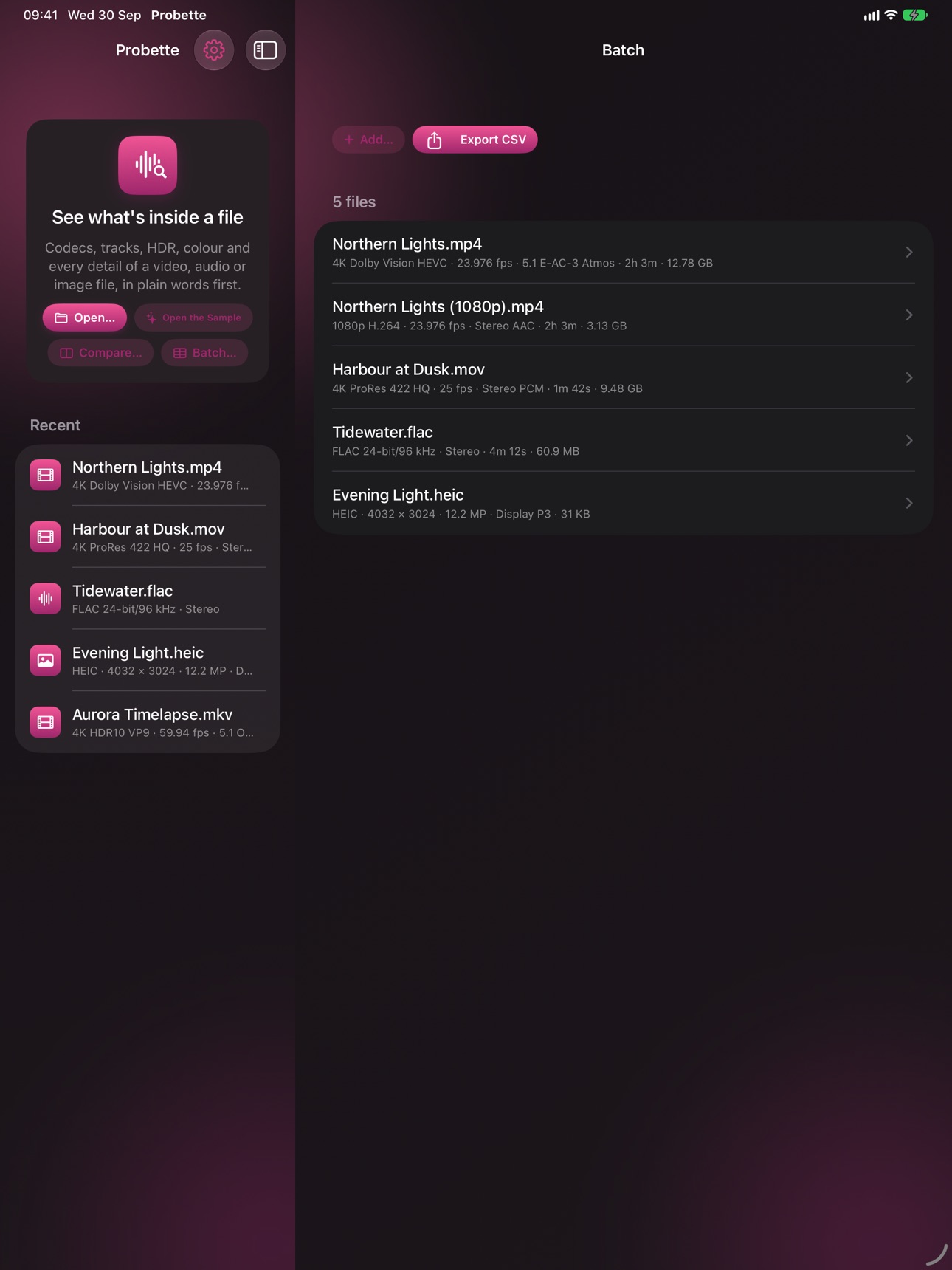 Screenshot 5 of Probette: Media Info Viewer