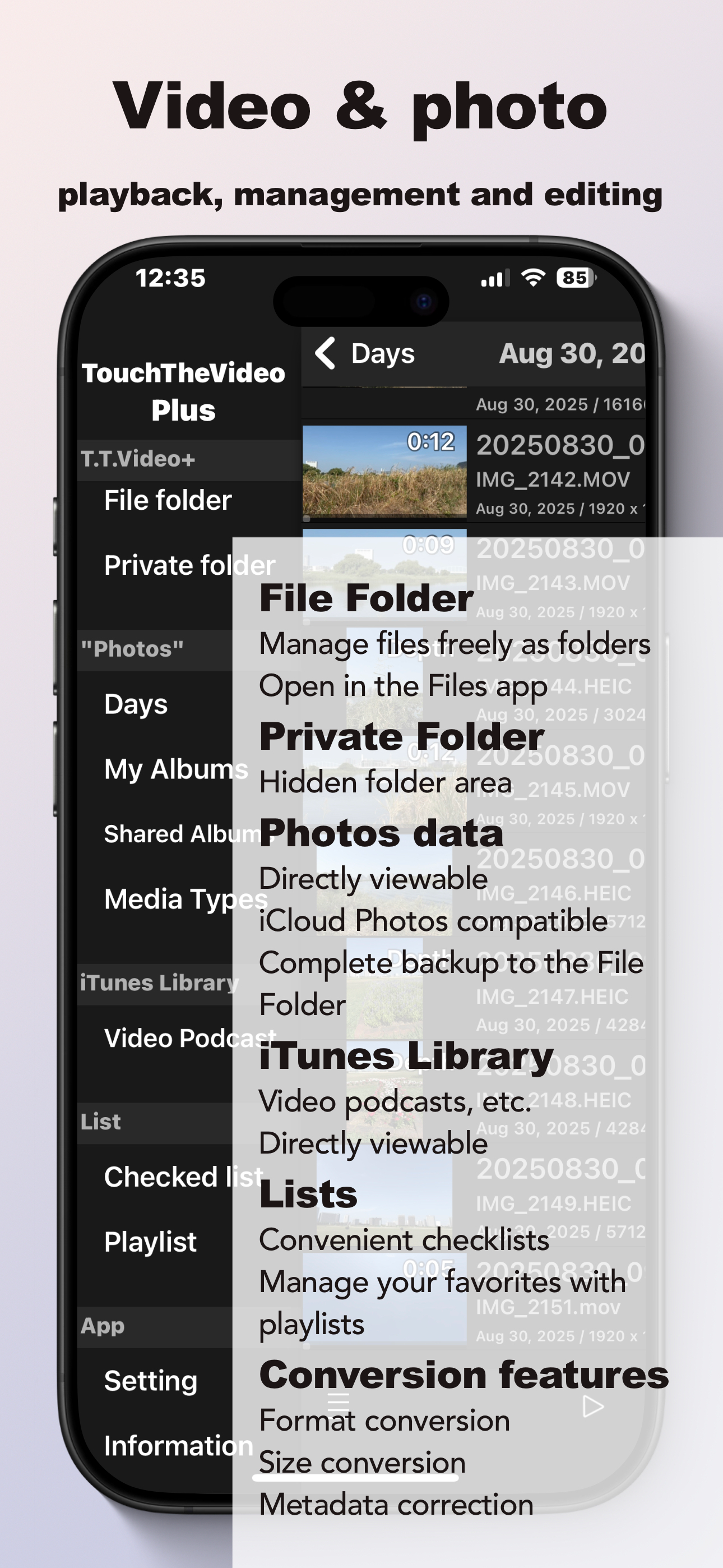 TouchTheVideo Plus-VideoPlayer