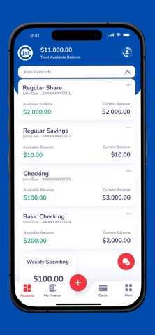1st Community FCU iPhone screenshot