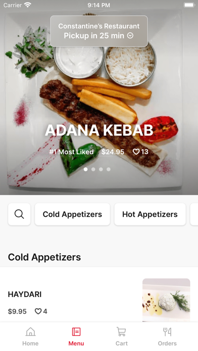 Constantine’s Restaurant iPhone screenshot 2 - Food & Drink app
