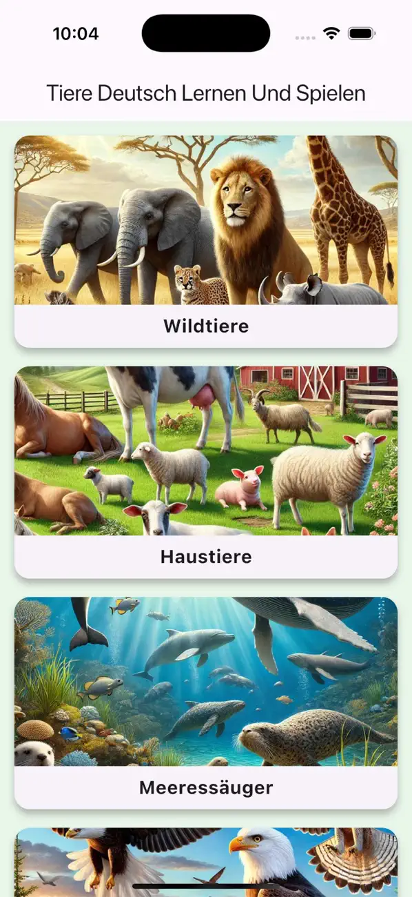 Screenshot #1 pour Animals German Learn And Play
