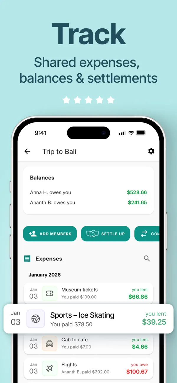 #1. Splitify - Expense Tracker (iOS) โดย: Ananth Baskar