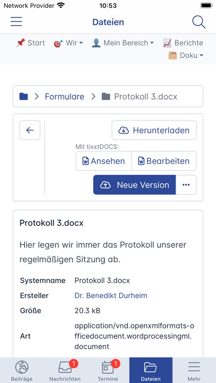 Extranet der DBC e.V screenshot-4