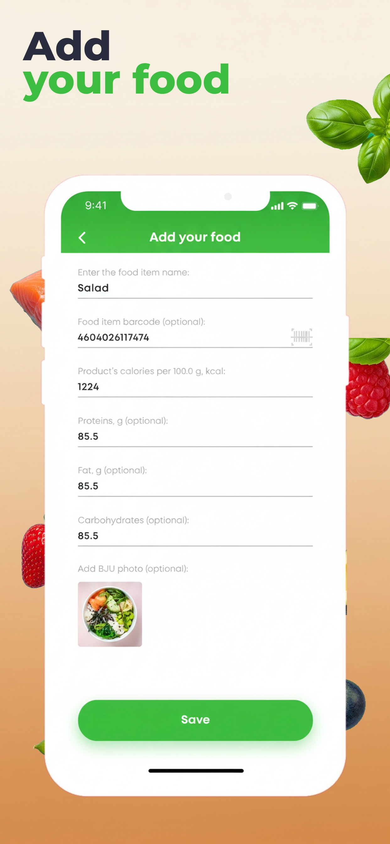 Calorie counter - Scanfood