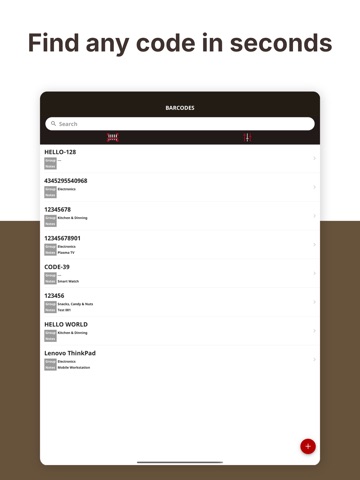 QR-Code & Barcode Generator iPad screenshot