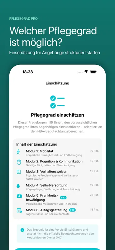 PflegeGrad Pro – Rechner screenshot 1 of 5