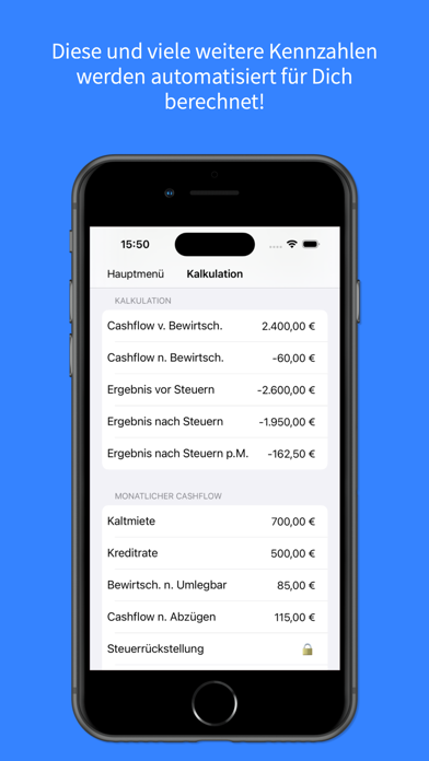 Immo Cashflow Screenshot