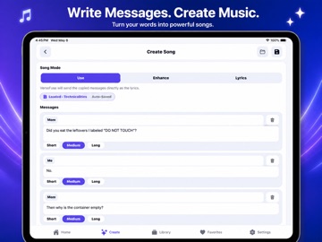 VerseFuse: Text Song Generator iPad screenshot